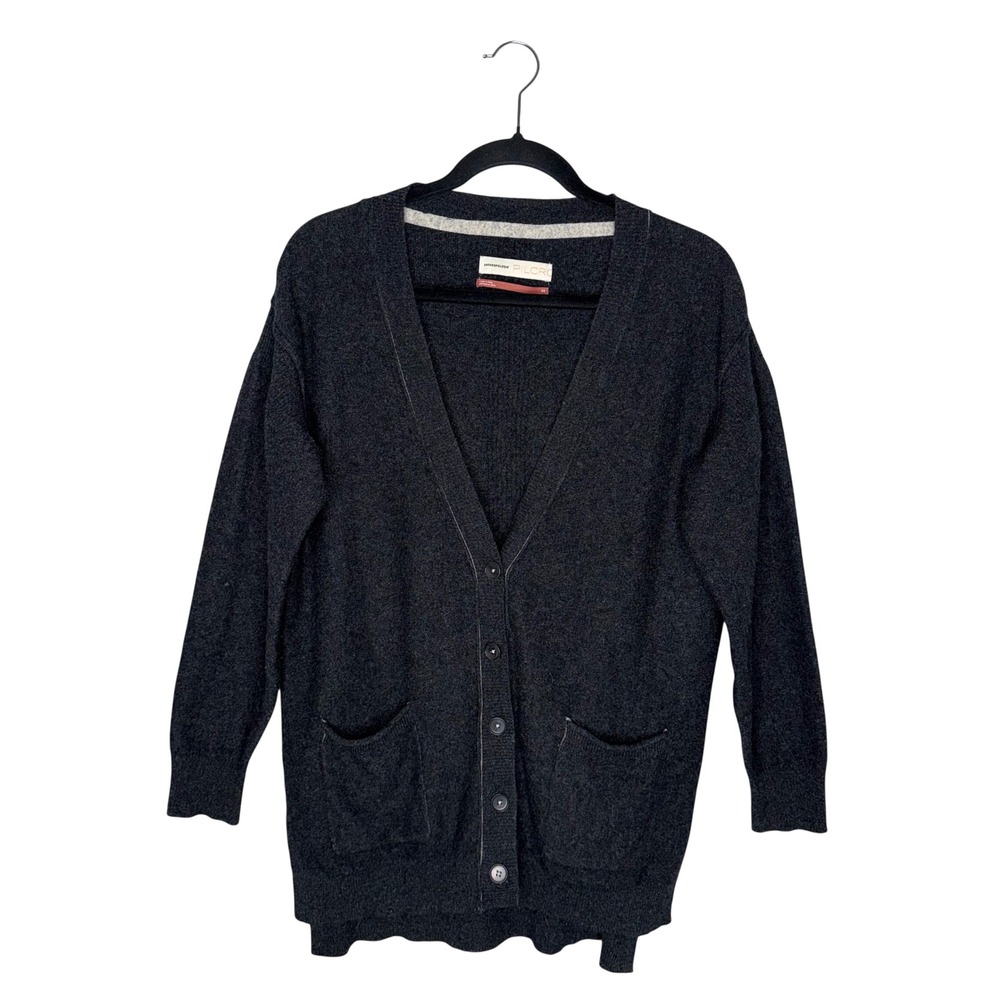 Anthropologie Pilcro Cardigan Women XS Charcoal Grey Excellent 100% Cashmere‎